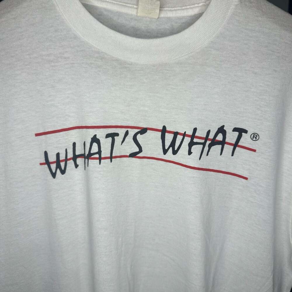 Vintage 80s Screen Stars What’s What Single Stitch Graphic T-Shirt USA XL